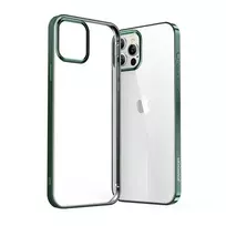Joyroom New Beautiful Series ultra plonas with electroplated frame iPhone 12 Pro Max dėklas telefonui žalios spalvos (JR-BP796)