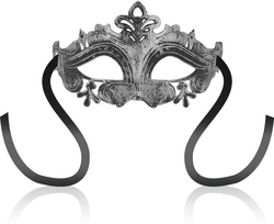 Ohmama Masks OHMAMA Venetian Style Sidabrinis Mask - Embossed Rigid Design, Unisex