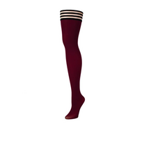 Kix'ies Heather Thigh-High Opaque Tights B Raudona - No-Slip Comfort