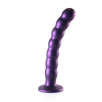 Ouch By Shots Ouch! Beaded Silicone Model 8'' Metallic - Intimate Machine with Suction Cup