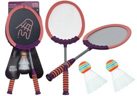 Lean Toys Badmintono rinkinys: 2 raketės ir 2 plunksnos (rožinės spalvos)
