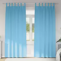 Užuolaidos su žiedais, blokuojančios šviesą 2 vnt. 225 x 140 cm