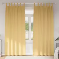 Užuolaidos su žiedais, blokuojančios šviesą 2 pcs Smėlio