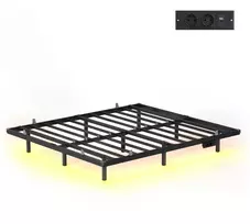 Lova Songmics Lovos rėmas 180x200x26 cm Juodas metalas