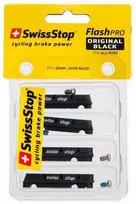 SWISSSTOP ratlankio stabdžių kaladėlių įdėklai FlashPro Original Juodas aliuminio ratlankiams, skirtiems SRAM/Shimano plus Campagnolo su...