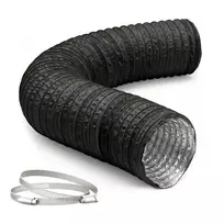 Relaxdays Ventiliacijos žarna 500 cm juoda PVC