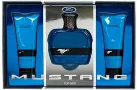 Set Ford: Mustang Mėlyna, Eau De Toilette, For Men, 100 ml + Mustang Mėlyna, Hydrating, After-Shave Balm, 100 ml + Mustang Mėlyna, Hydrating, Kūno prausiklis, For Hair & Body, 100 ml