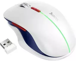 Belaidė pelė Hoco GM40 RGB balta