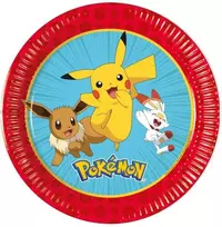 Globos Europe Bv Pok√©mon „Next Generation“ popierinės lėkštės, 8 vnt., 20 cm, FSC