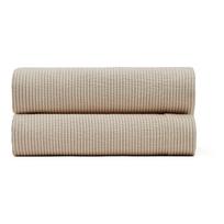 Lovatiesė smėlio spalvos iš medvilnės dvigulei lovai 180x250 cm Bedar – Kave Home