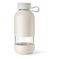 Kreminės spalvos iš stiklo butelis Kelioninis buteliukas 500 ml To Go Organic – Lékué