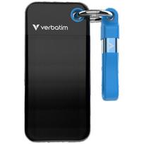 Verbatim External Drive Pocket SSD 512GB - keychain with USB-C 3.2 gen.2 cable black-blue 32283
