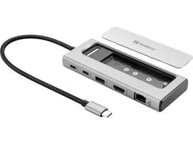Sandberg USB-C 6in1 Travel Dock SSD  Case
