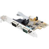 StarTech.com 2-Port PCI Express Serial Card, Dual Port PCIe to RS232 (DB9) Serial Card, 16C1050 UART, Standard or Low Profile Brackets, COM Retention, For Windows  AND  Linux
