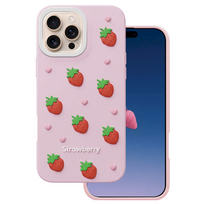 Mocco Strawberry Back Case for Apple iPhone 16 Pro