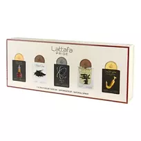 Lattafa Perfumes Lattafa Set: Artisan Ethnique, Eau De Parfum, For Women, 20 ml + Natural Oud, Eau De Parfum, For Women, 20 ml + Tharwah Silver, Eau De Parfum, For Women, 20 ml + Eternal Oud, Eau De P