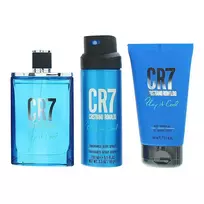 Cristiano Ronaldo Set: CR7 Play It Cool, Eau De Toilette, For Men, 100 ml + CR7 Play It Cool, Scented Spray, For Men, 150 ml + CR7 Play It Cool, Cleansing Shower Gel, For All Skin Types, 150 ml