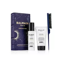 Balmain Professionnel Set: Panthenol Hair Styling Gel for Styling, Strong Hold, 100 ml + Moisturizing Hair Styling Cream, 150 ml + Backcombing Hair Brush