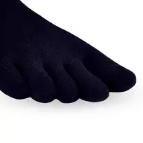 Knitido pirštuotos antimikrobinės kojinės Dr.Foot Silver Protect Midi melyna