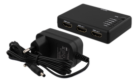 HDMI adapteris DELTACO HDMI splitter, 1x HDMI in, 4x HDMI out, 10,2Gbit/s, juodas / HDMI-7051