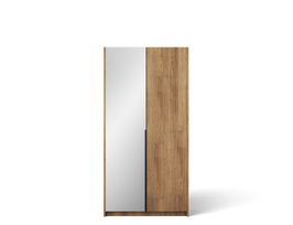Spinta ADRK Alera II, juoda sp./artisan oak, 58 cm x 100 cm x 204 cm, su veidrodžiu