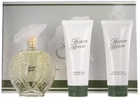 „Aubusson“ rinkinys: „Histoire D'amour“, tualetinis vanduo, moterims, 100 ml + „Histoire D'amour“, dušo gelis, tinka visų tipų odai, 100 ml + „Histoire D'amour“, drėkinamasis kūno losjonas, 100 ml