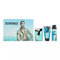 Set Cristiano Ronaldo: CR7 Origins, Eau De Toilette, For Men, 100 ml + CR7 Game On, Shower Gel, For All Skin Types, 150 ml + CR7 Origins, Refreshing, Deodorant Spray, For Men, 150 ml