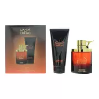 „Manos De Fuego“ rinkinys: „Caliente“, tualetinis vanduo, vyrams, 100 ml + „Caliente“, dušo gelis, plaukams ir kūnui, 150 ml