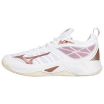 Mizuno Wave Dimension Fabric Synthetic Leather Cushioning Lightweight Breathable Low-Top Volleyball Shoes Unisex sneaker White Rose-Gold V1GC224036 41