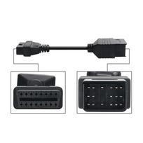 For Toyota 17pin to 16pin OBDII Extension Cable Connector Adapter