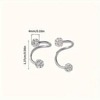 Fashion luxurious spherical earrings for women S-shaped earrings suitable for daily wear Autumn and Winter New Style