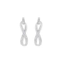Swarovski Hyperbola Segtukai Elegantiški Madingi Auskarai Moteriški Auskarai Sidabriniai 5616586 Silver,F