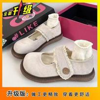 Retro fashion versatile Velcro Mary Jane shoes women's spring 2025 new soft-soled comfortable shallow mouth single shoes 35
