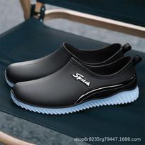 Women's Outdoor  Fashion Rain Shoes  Walking Non-slip Short Water Shoes Water Boots Short Rain Boots Car Wash Shoes Glue Shoes 38 gray
