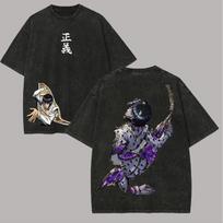 Jojos Fantasy Adventure anime Washed TShirt   summer Cotton exquisite pattern unisex YK Short sleeves Loose shirt L