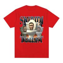 Skibidi Toilet Sigma Ohio Gyatt Funny Meme T Shirt Unisex's Women Fashion Hip Hop Graphic Tee Shirt Casual Cotton Oversized T-shirt S