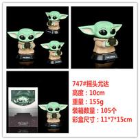 Mandalorian baby Yoda cosbaby rocking doll figurine accessory 10cm
