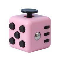 Square Infinity Dice Fidget Toy with Tactile Buttons Multifunctional 6-Side Decompression Cube Clicker Switch Gear Dial Joystick