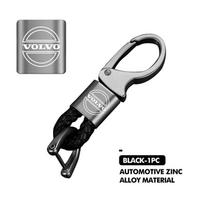 Leather Car Styling Keychain Woven Rope Metal Key Ring For Volvo XC60 XC90 S60 S80 V60 C70 S40 C30 V90 V60 C40 XC40 V70