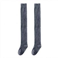 1 Pair Multicolor Stripe Stockings Thigh High Cosplay Over The Knee Socks Prevent Odor Knitted Cotton Long Socks 35-39