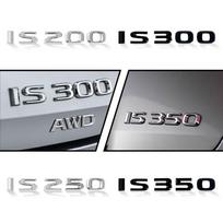 1Pcs Chrome Metal Black Silver IS200 IS300 IS250 IS350 ALTEZZA Logo Auto Body Rear Trunk Emblem Badge Sticker For Lexus IS200 juoda