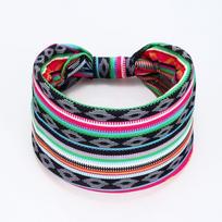 New Elastic Wide Headbands Vintage Knot Flower Print Printed Headscarf Star Printed Boho Hair Accessories Women