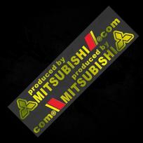 For Mitsubishi Lancer 9 10 ASX L200 Pajero Mirage Montero Outlander Eclipse Ralliart 3D Reflective Car Laser Emblem Stickers auksas