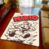 Super Mario Bros Area Rug Soft Polyester Non-Skid Carpet Indoor Home Living Room Bedroom Floor Mat -QJY 60x90cm