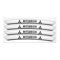 Aliuminio Automobilio Emblema Ratlankių Lipdukas Dekoracija Ženklelis Lipdukas Stilius Mitsubishi Ralliart Lancer Outlander Pajero ASX Galant For Mitsubishi sidabras