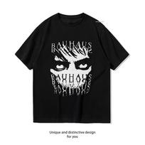 90s Vintage Goth Band Bauhaus Graphic T Shirts Unisex Fashion Casual High Quality Cotton T Shirts Streetwear Tops Tee Camisetas S