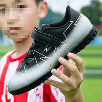 Primary And Secondary School Students Velcro Artificial Turf Lace-Up Sports Football Training Shoes Leather-Free Children'S Football Shoes Broken 29