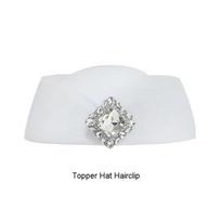 British Style Wool Beret Hat Rhinestone Flight Attendant Hat Casual Topper Hat  Party Style A