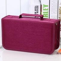 Zipper CD Storage Bag 128 Disc DVD Storage Bag Car Mount Travel Disc Box  CD raudona