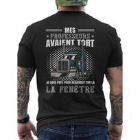 Truck Driver Trucker Truck Humor T-shirt Printed on Back - Men's Fashion T-shirt - Cotton - Round Neck - Comfortable & Breathable Fabric - Short S juoda